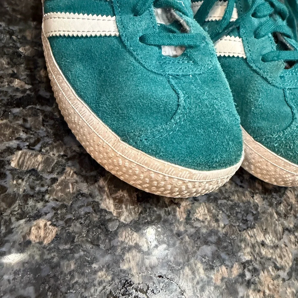 Adidas Kids Gazelle Sneakers in Teal and White - Picture 12 of 12